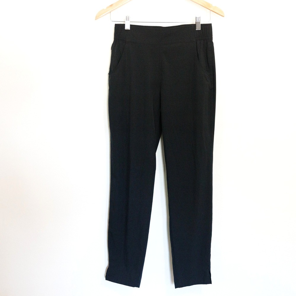 Eddie Bauer Traveler Ankle Pants Black Stretch Elastic Waist Women XS